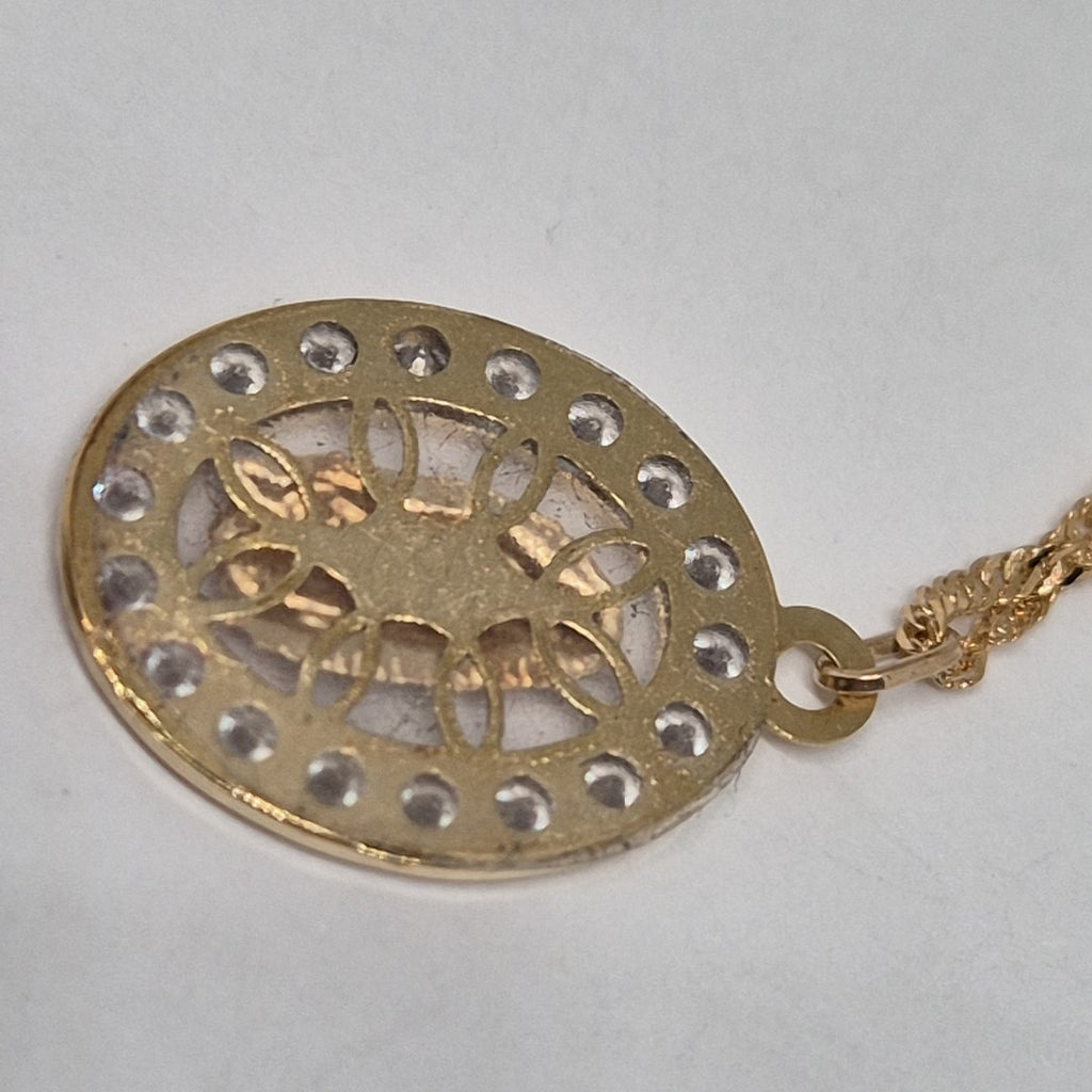 CADENA, MEDALLA RELIGIOSA ORO 10 K 2 GRMS (SEMINUEVO)