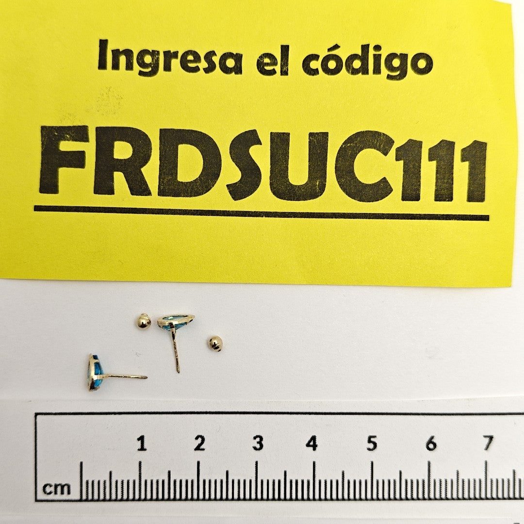 BROQUELES PAR ORO 14 K 0.3 GRMS (SEMINUEVO)