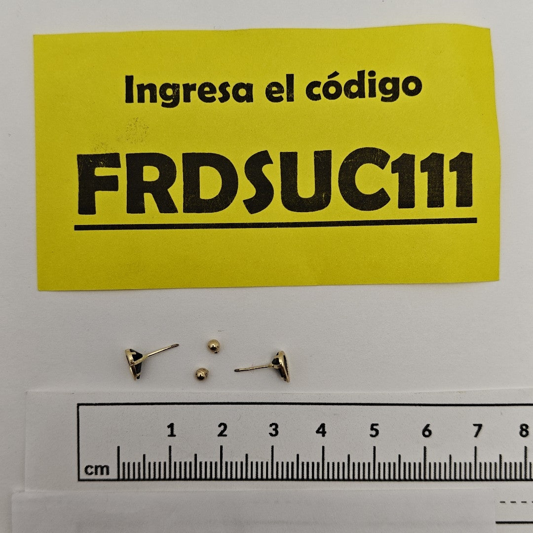 BROQUELES PAR ORO 14 K 0.3 GRMS (SEMINUEVO)