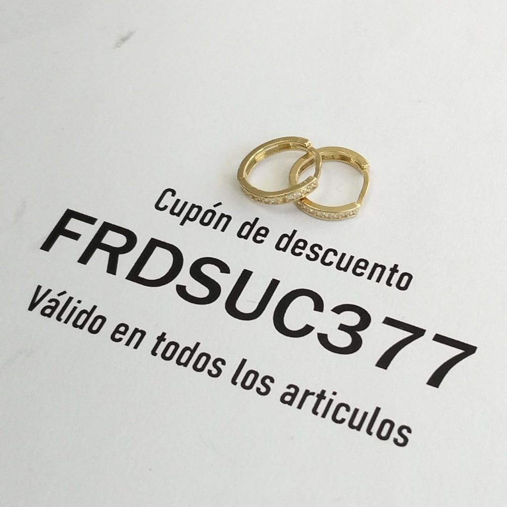 ARETES PAR ORO 14 K 1.2 GRMS (SEMINUEVO)
