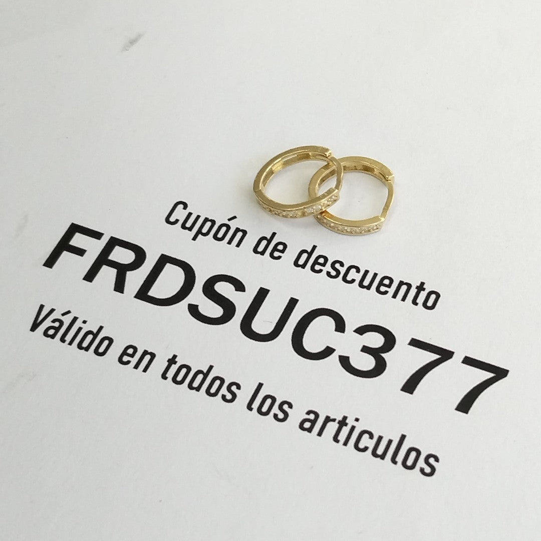 ARETES PAR ORO 14 K 1.2 GRMS (SEMINUEVO)