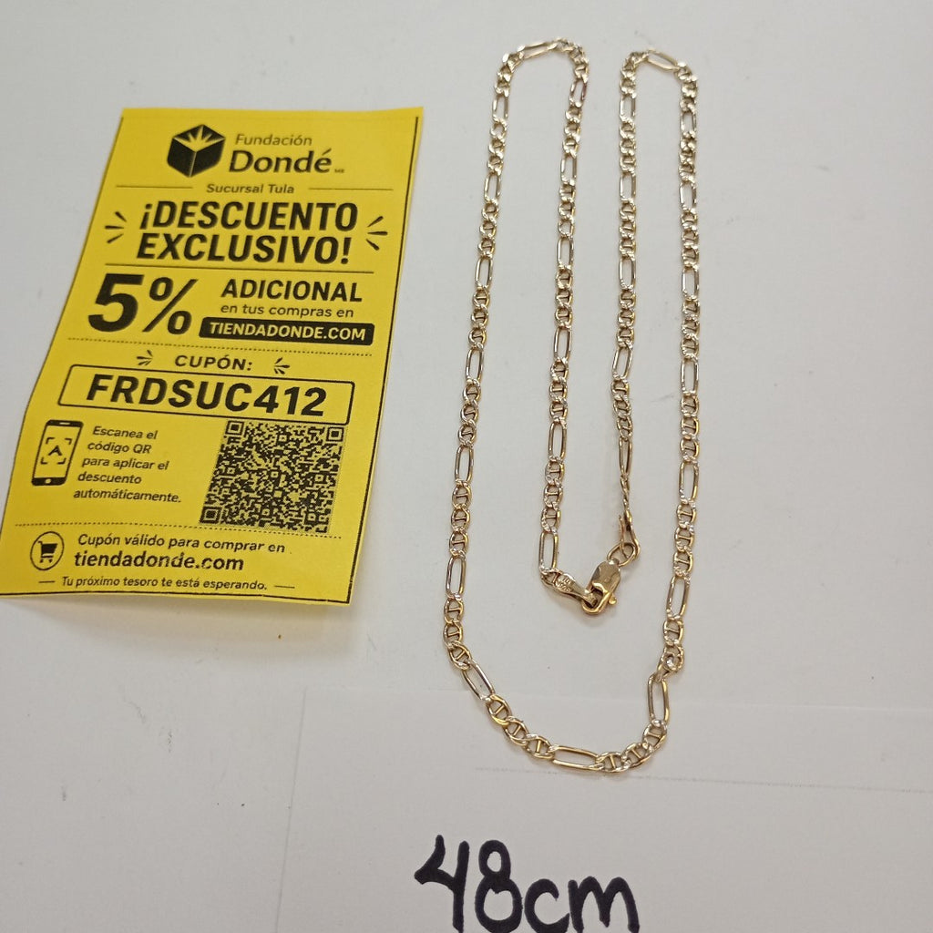 CADENA ORO COMBINADO 10 K 5.3 GRMS (SEMINUEVO)