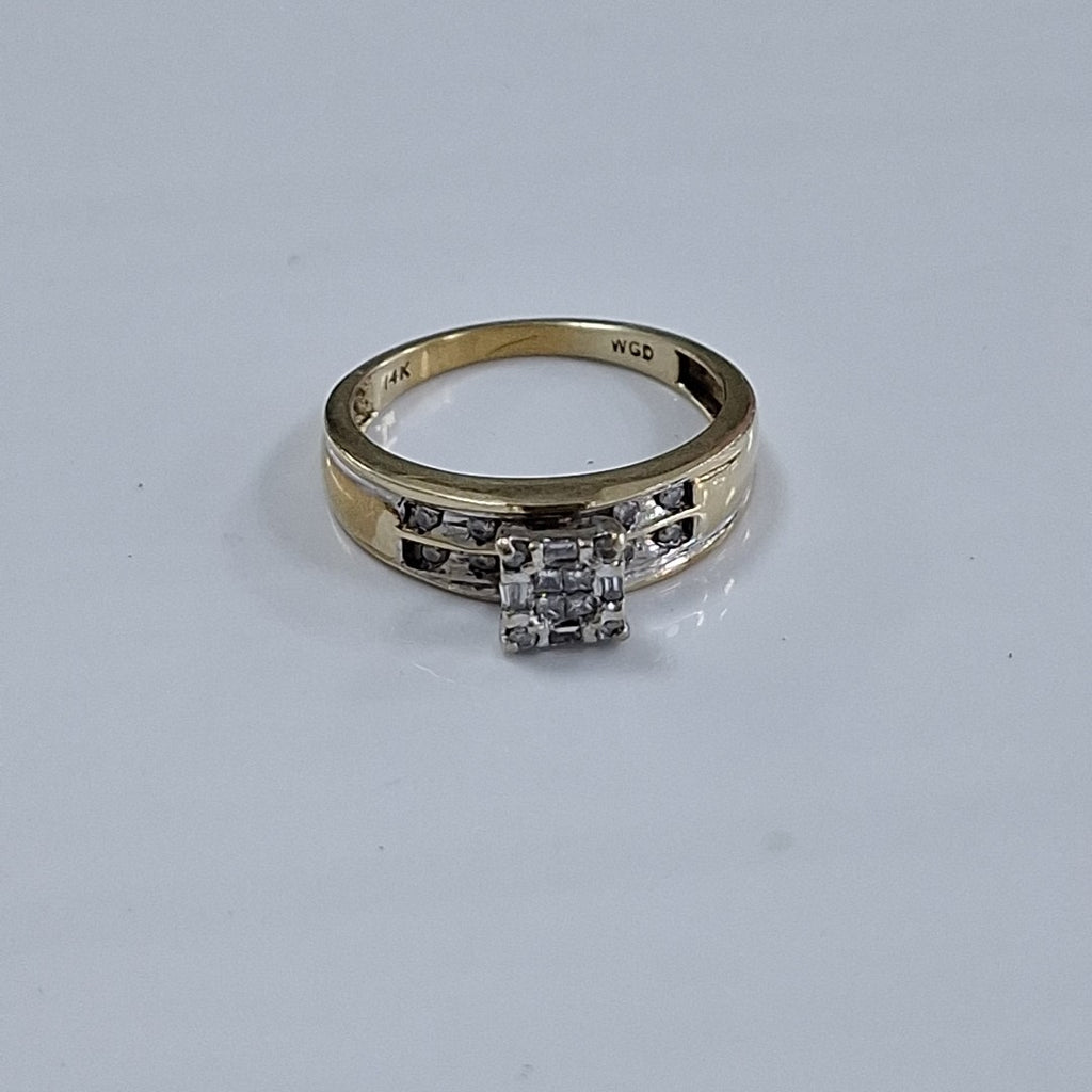 ANILLITO, SOLITARIO ORO 14 K 2.5 GRMS (SEMINUEVO)
