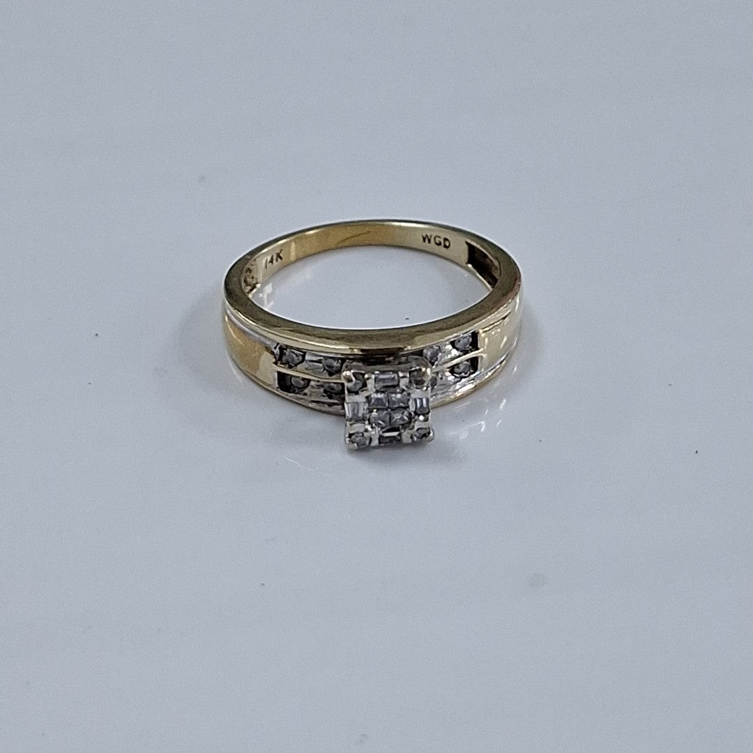 ANILLITO, SOLITARIO ORO 14 K 2.5 GRMS (SEMINUEVO)