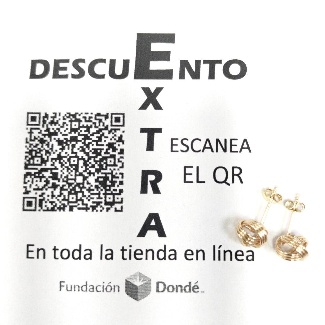 BROQUELES ORO 14K 1.8 (NUEVO)