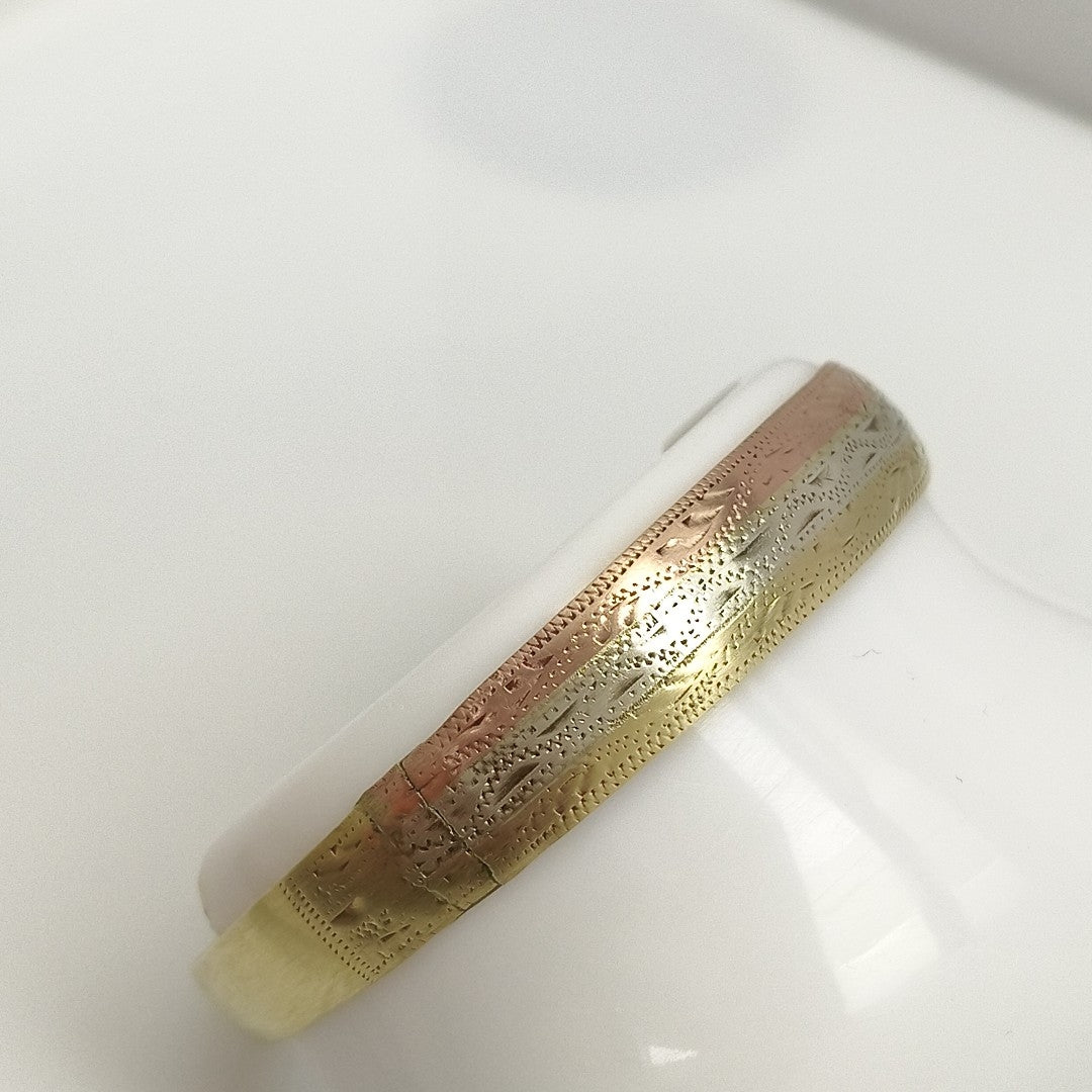 PULSERA RIGIDA ORO,ORO COMBINADO 10 K 8,70 GRMS (SEMINUEVO)