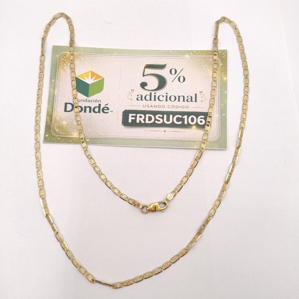 CADENA ORO COMBINADO 14 K 5.7 GRMS (SEMINUEVO)