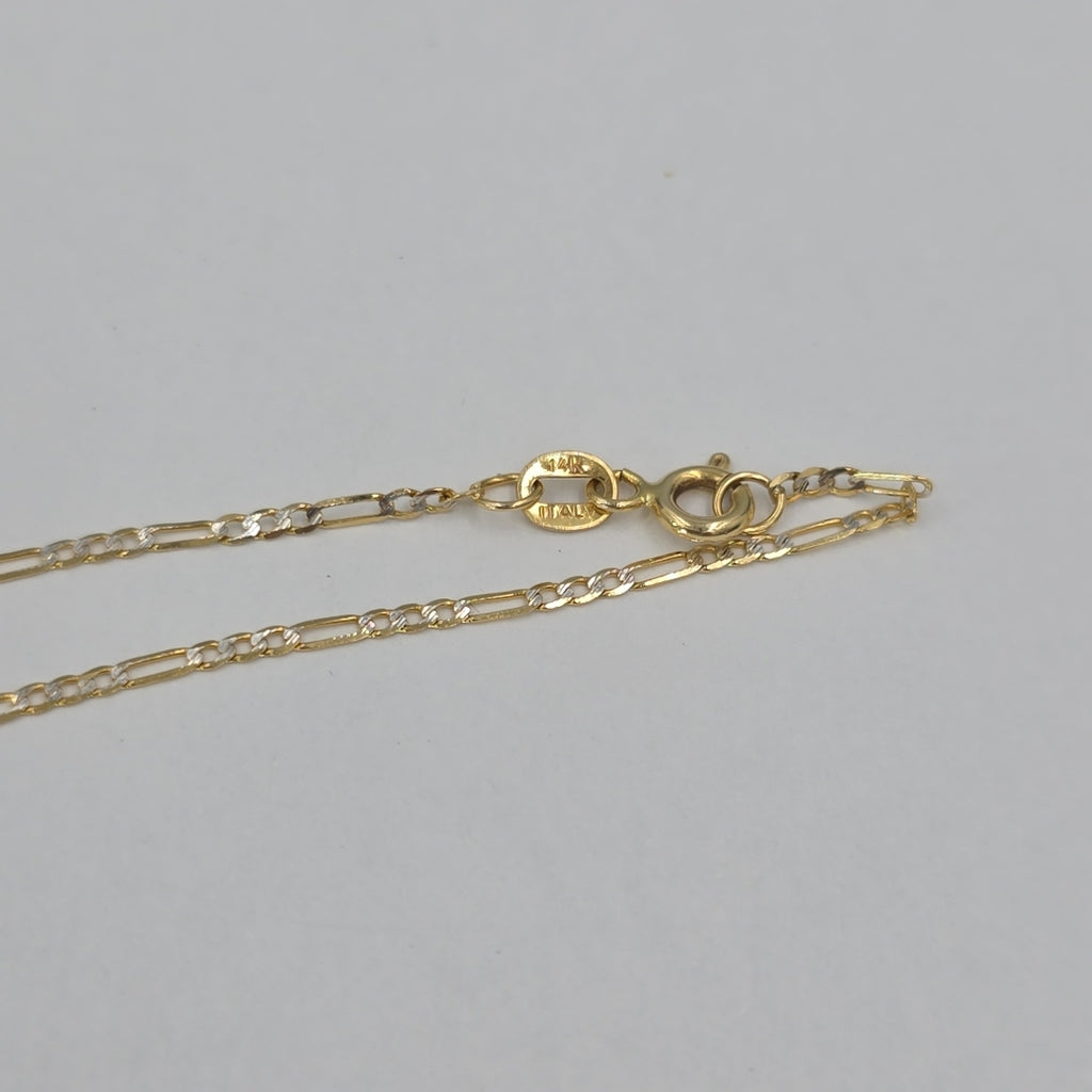 CADENA ORO, RODIADO 14 K 2.1 GRMS (SEMINUEVO)