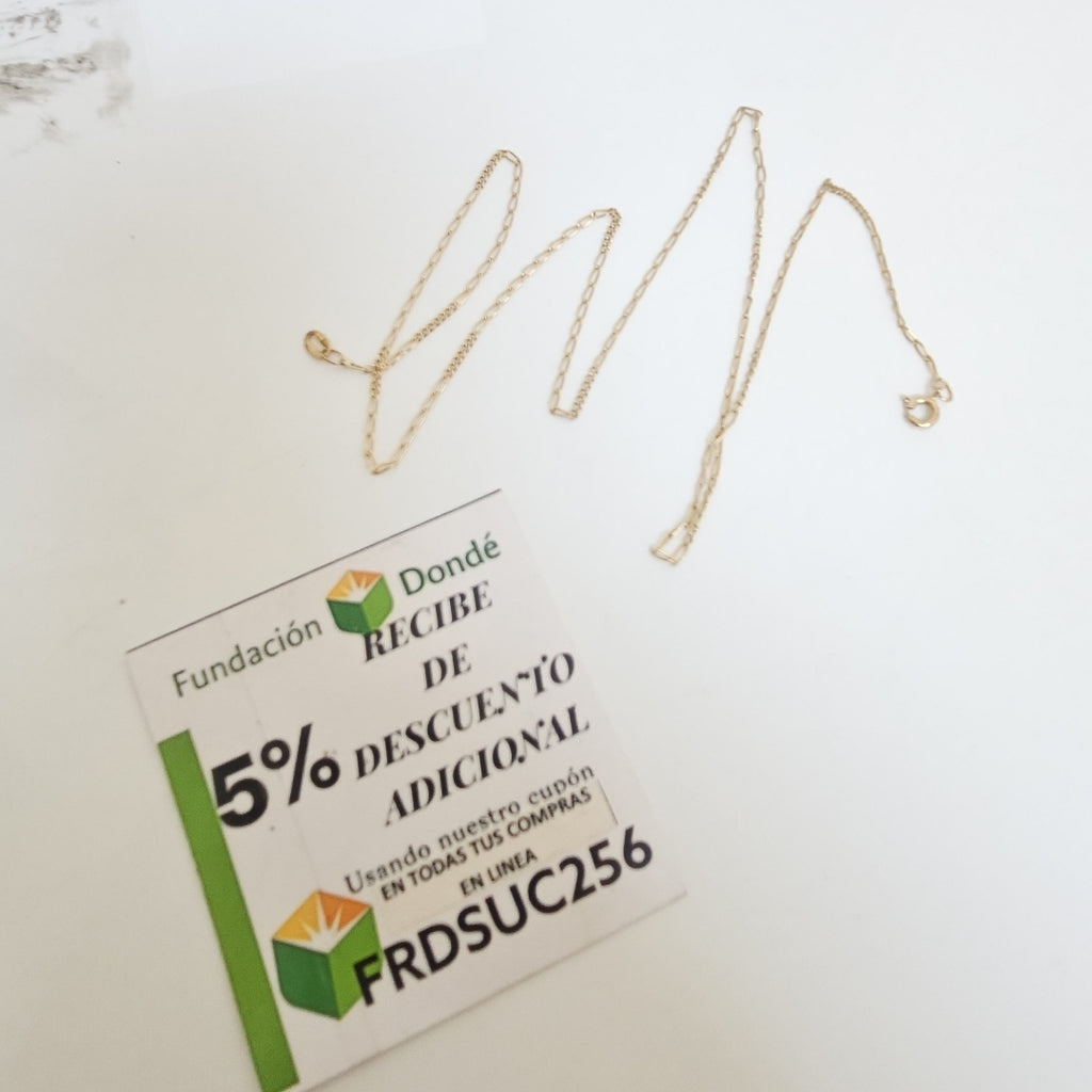 CADENA ORO 14 K 2,20 GRMS (SEMINUEVO)