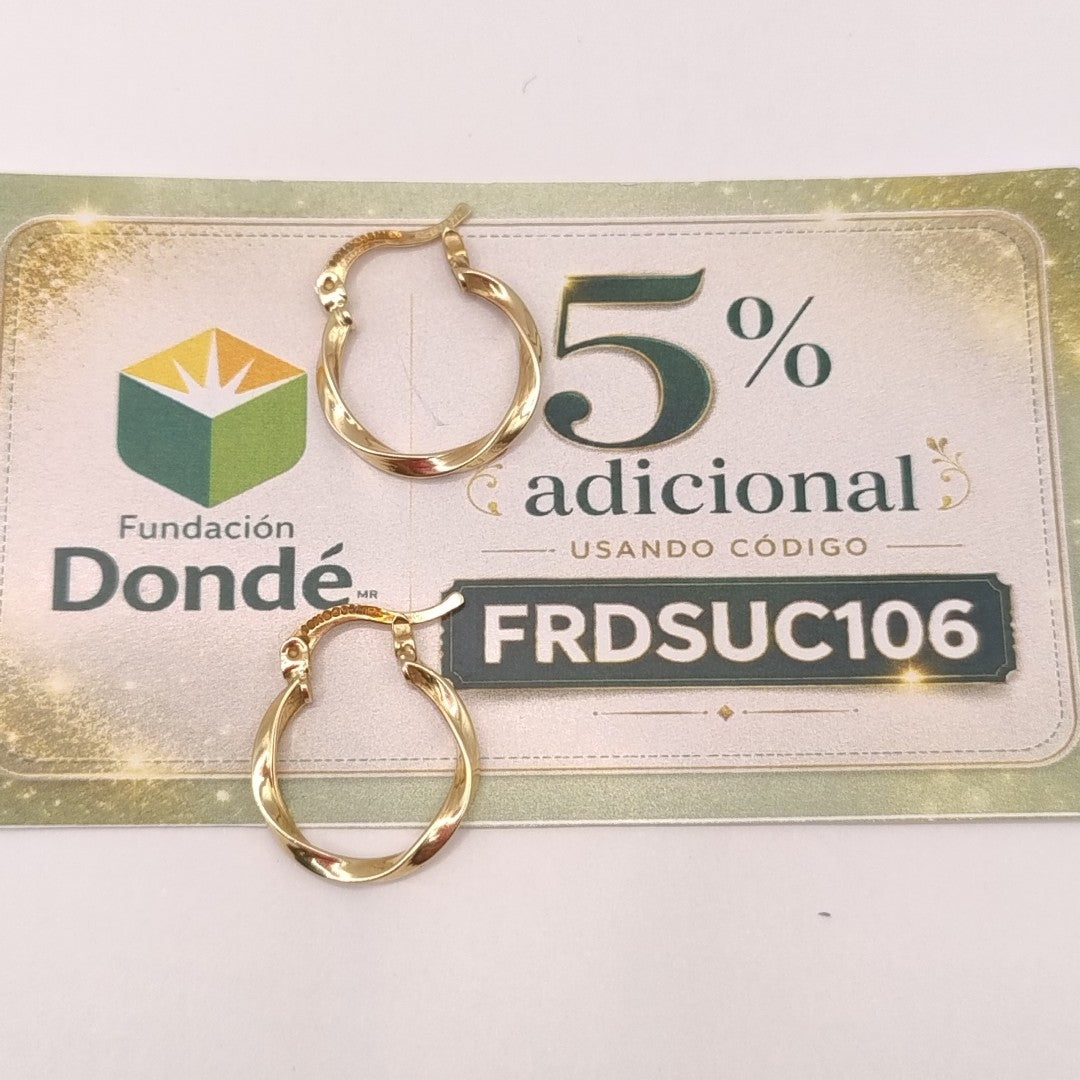 ARRACADAS PAR ORO 10 K 1,40 GRMS (SEMINUEVO)