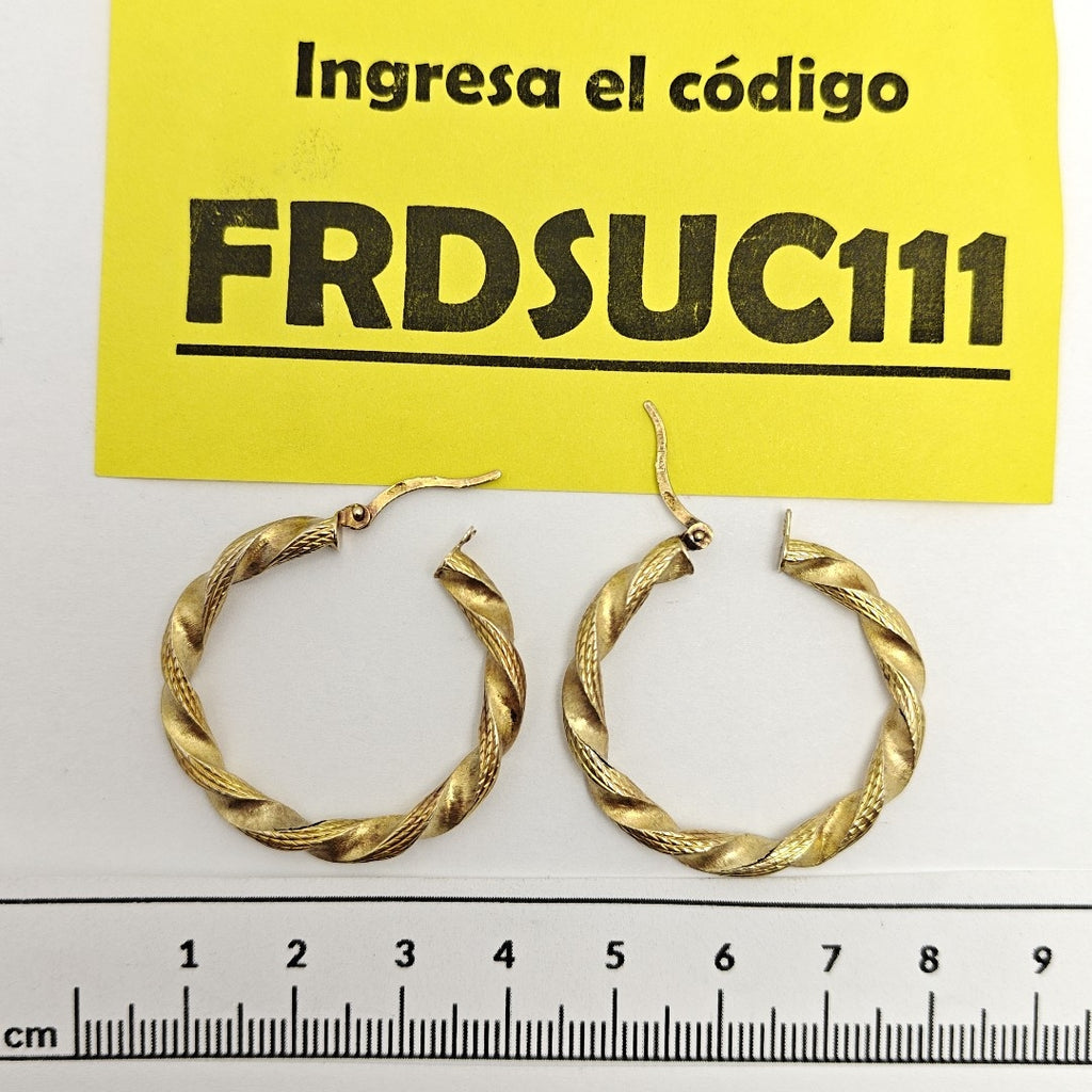 ARETES PAR ORO 14 K 3,00 GRMS (SEMINUEVO)