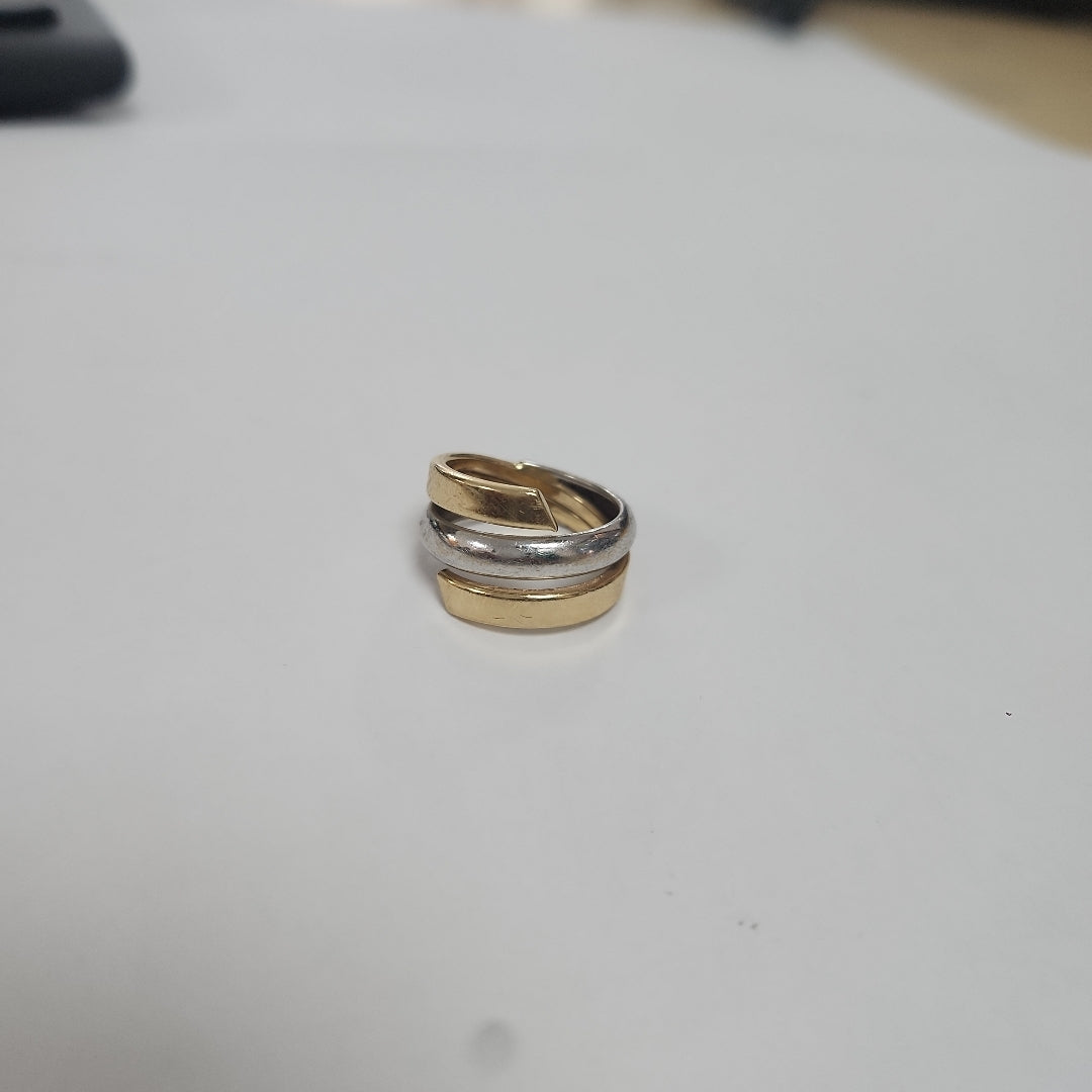 ANILLO ORO COMBINADO 14 K 2,80 GRMS (SEMINUEVO)