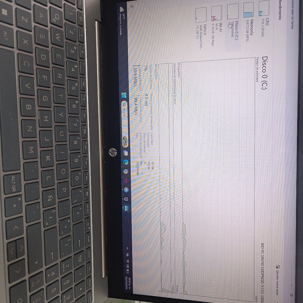 LAPTOP HP 15-FC0000LA(2024) 512 GB SSD 8 GB RAM (SEMINUEVO)