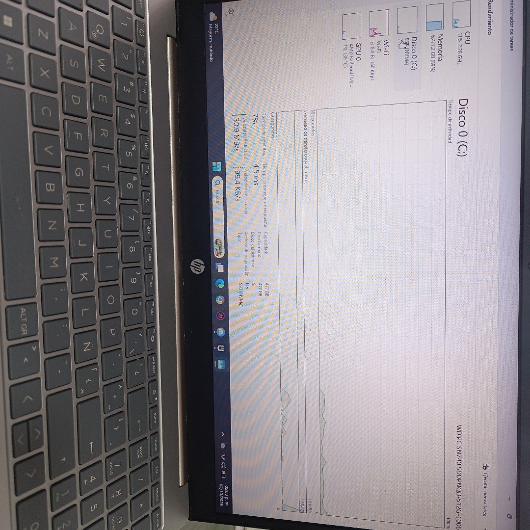 LAPTOP HP 15-FC0000LA(2024) 512 GB SSD 8 GB RAM (SEMINUEVO)