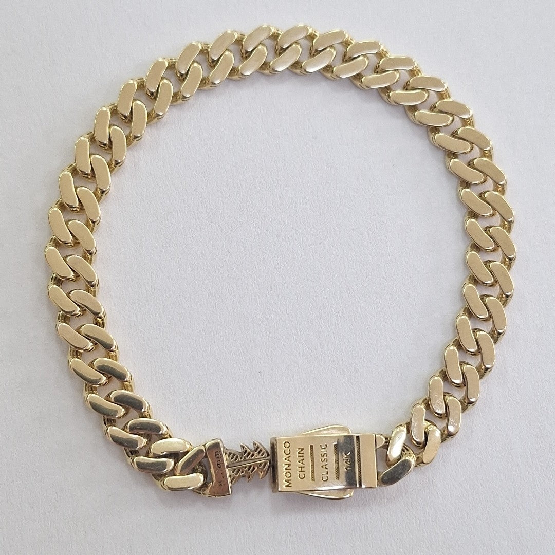 PULSERA CABALLERO MONACO ORO 14K 11.4 (NUEVO)