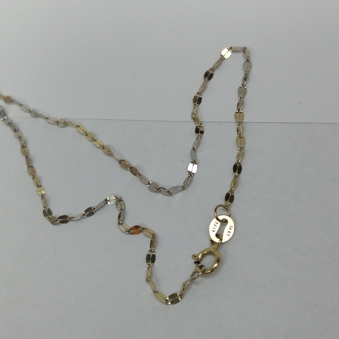 CADENA ORO COMBINADO 14 K 1.2 GRMS (SEMINUEVO)