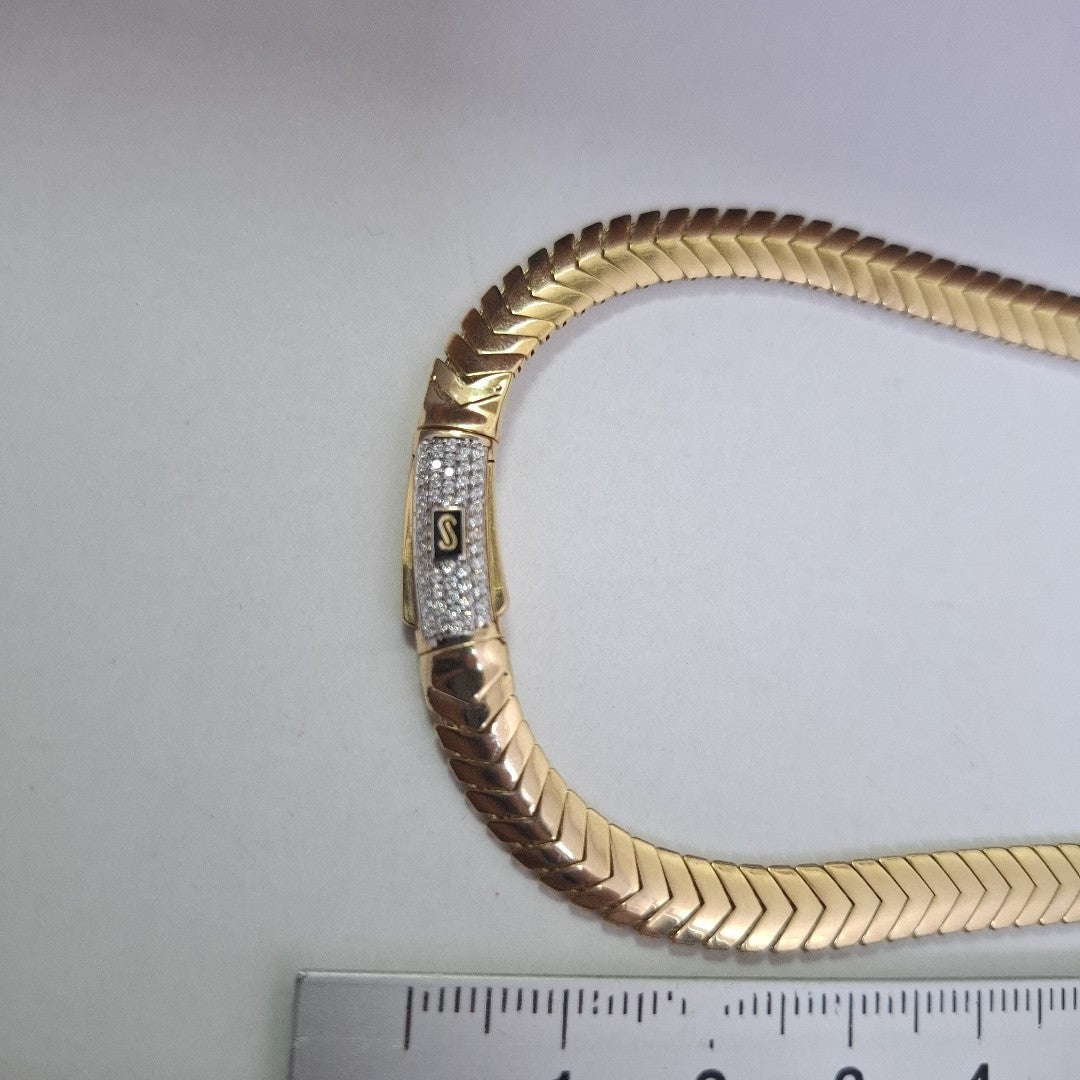 CADENA MONACO ORO 14K 15.5 (NUEVO)