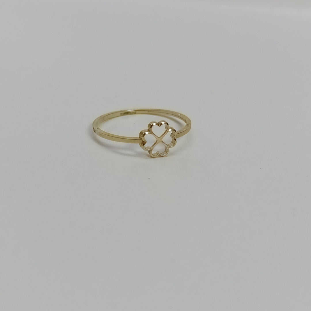 ANILLOS ANILLITO FIG TREBOL 4 HOJAS 10K TALLA 8 0.7 GR (NUEVO)