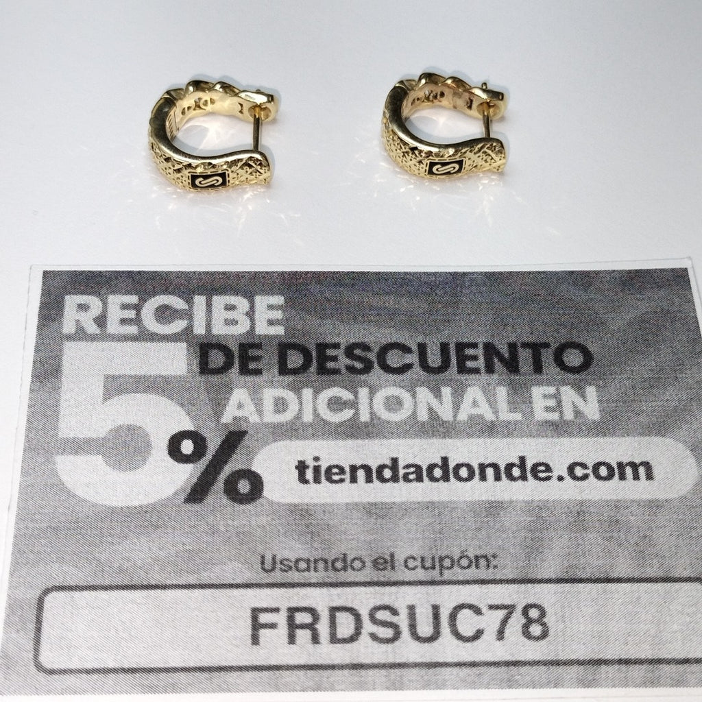 ARETES PAR ORO 14 K 3.5 GRMS (SEMINUEVO)