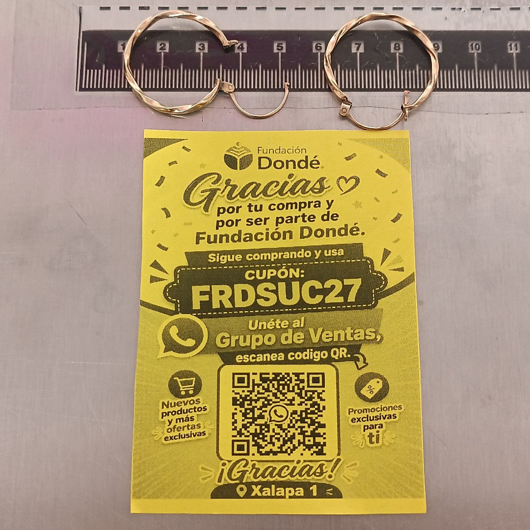 ARRACADAS PAR ORO 14 K 1,90 GRMS (SEMINUEVO)