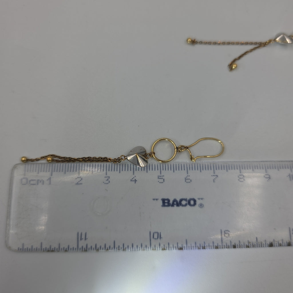 ARETES PAR ORO, ORO COMBINADO 10 K 1.8 GRMS (SEMINUEVO)