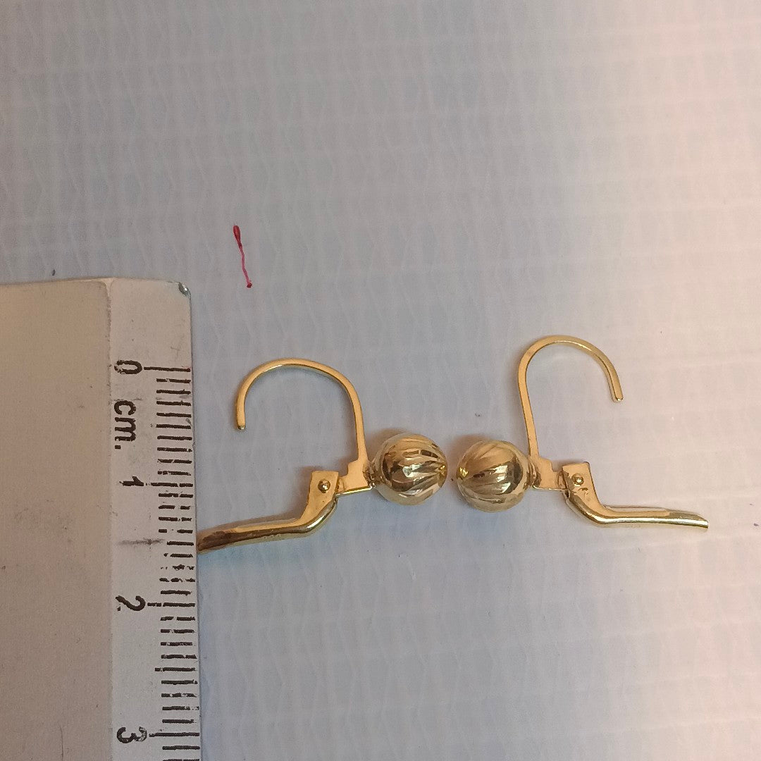 ARETES PAR ORO 14 K 1.4 GRMS (SEMINUEVO)