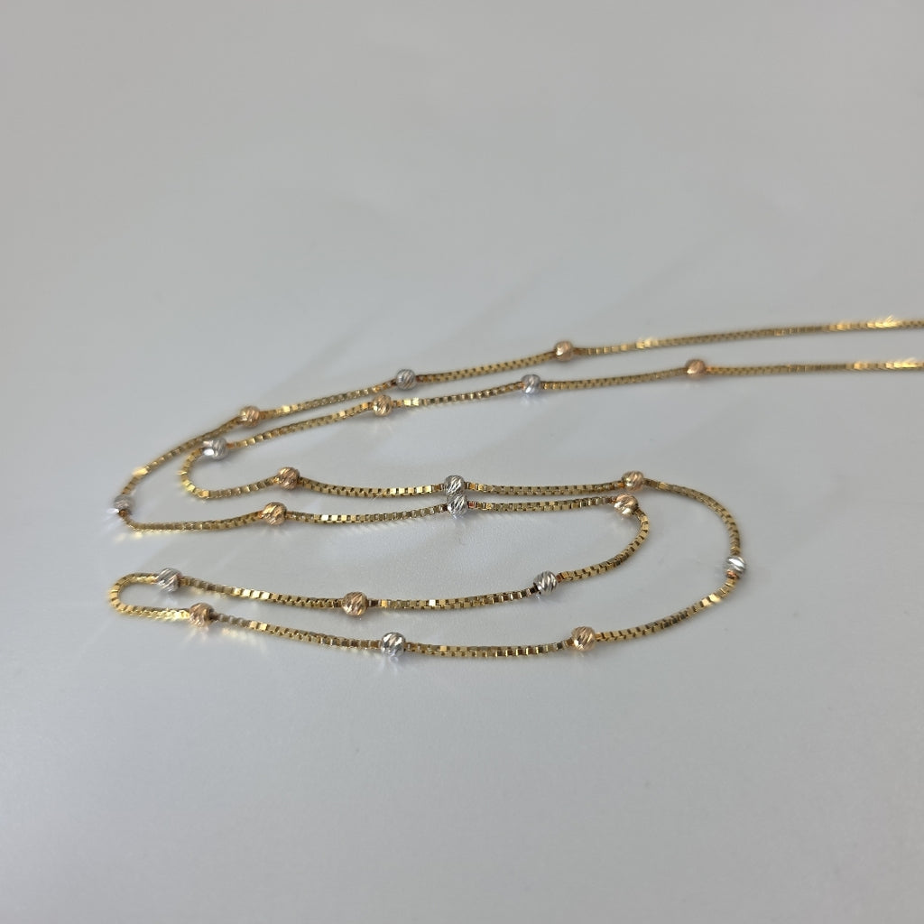 CADENA ORO, ORO COMBINADO 10 K 2.8 GRMS (SEMINUEVO)