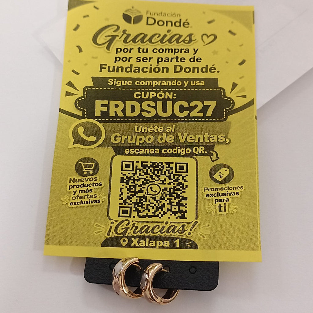ARRACADAS PAR ORO 14 K 1.4 GRMS (SEMINUEVO)