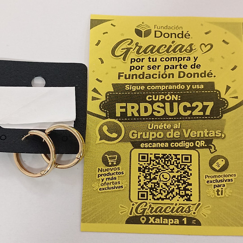 ARRACADAS PAR ORO 14 K 1,70 GRMS (SEMINUEVO)