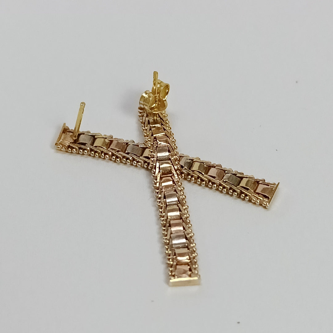 ARETES PAR ORO 14 K 3.6 GRMS (SEMINUEVO)