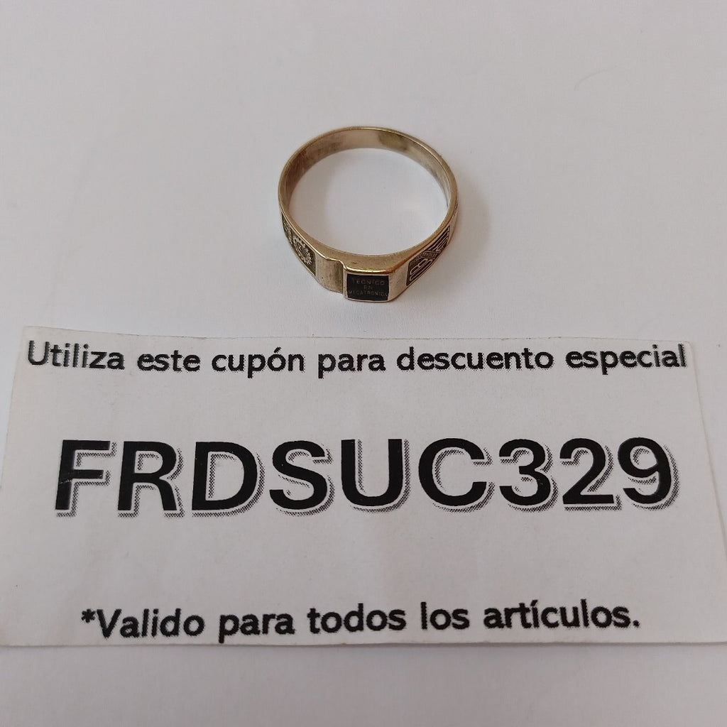 ANILLO DE GRADUACIÓN ORO 8 K 3.4 GRMS (SEMINUEVO)