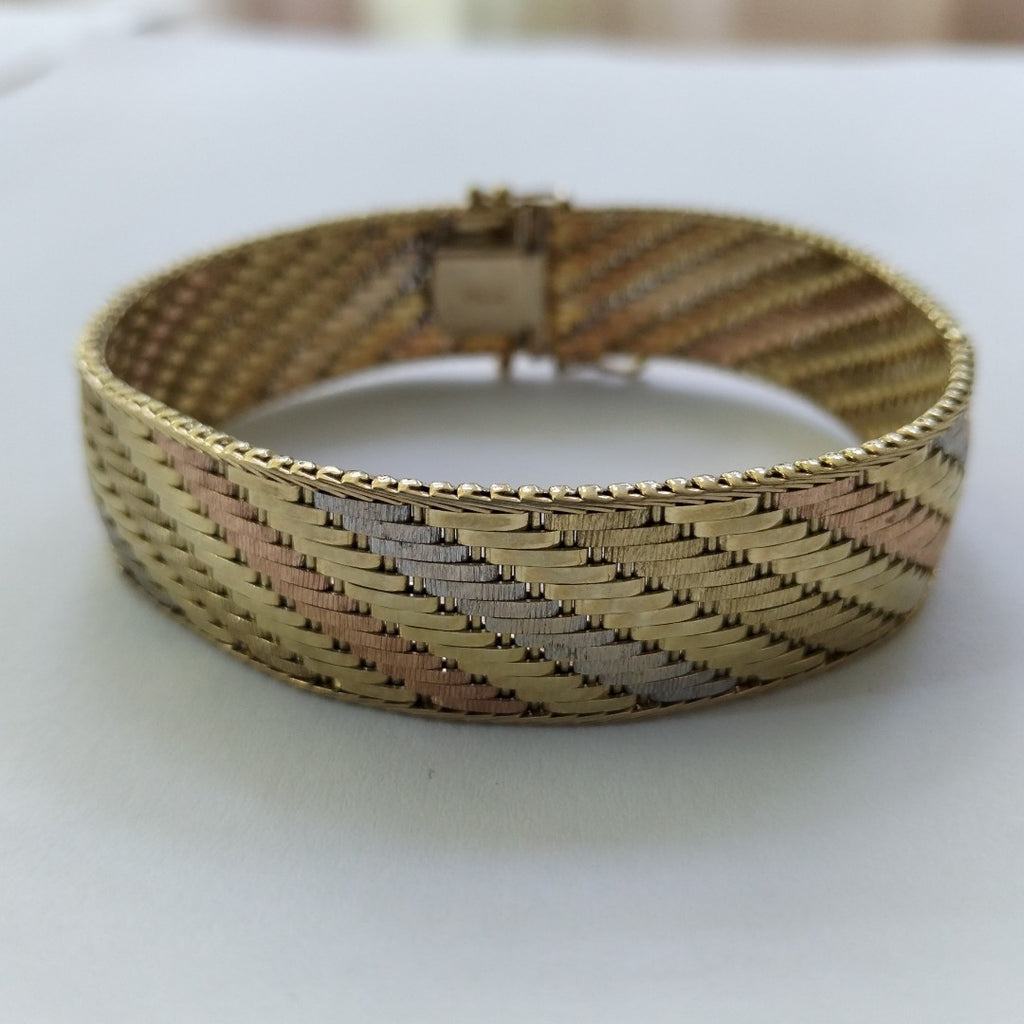 BRAZALETE ORO, RODIADO 14 K 31.9 GRMS (SEMINUEVO)