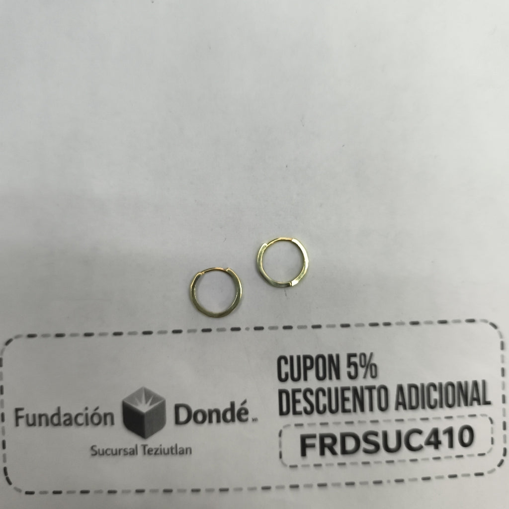 ARRACADAS PAR ORO 10 K 1.2 GRMS (SEMINUEVO)