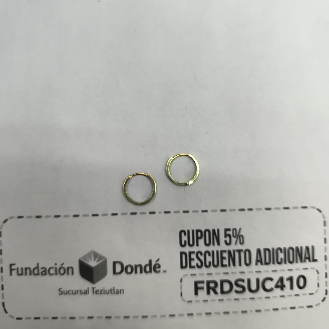 ARRACADAS PAR ORO 10 K 1.2 GRMS (SEMINUEVO)