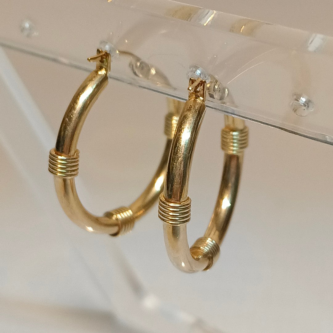 ARRACADAS PAR ORO 14 K 4.6 GRMS (SEMINUEVO)