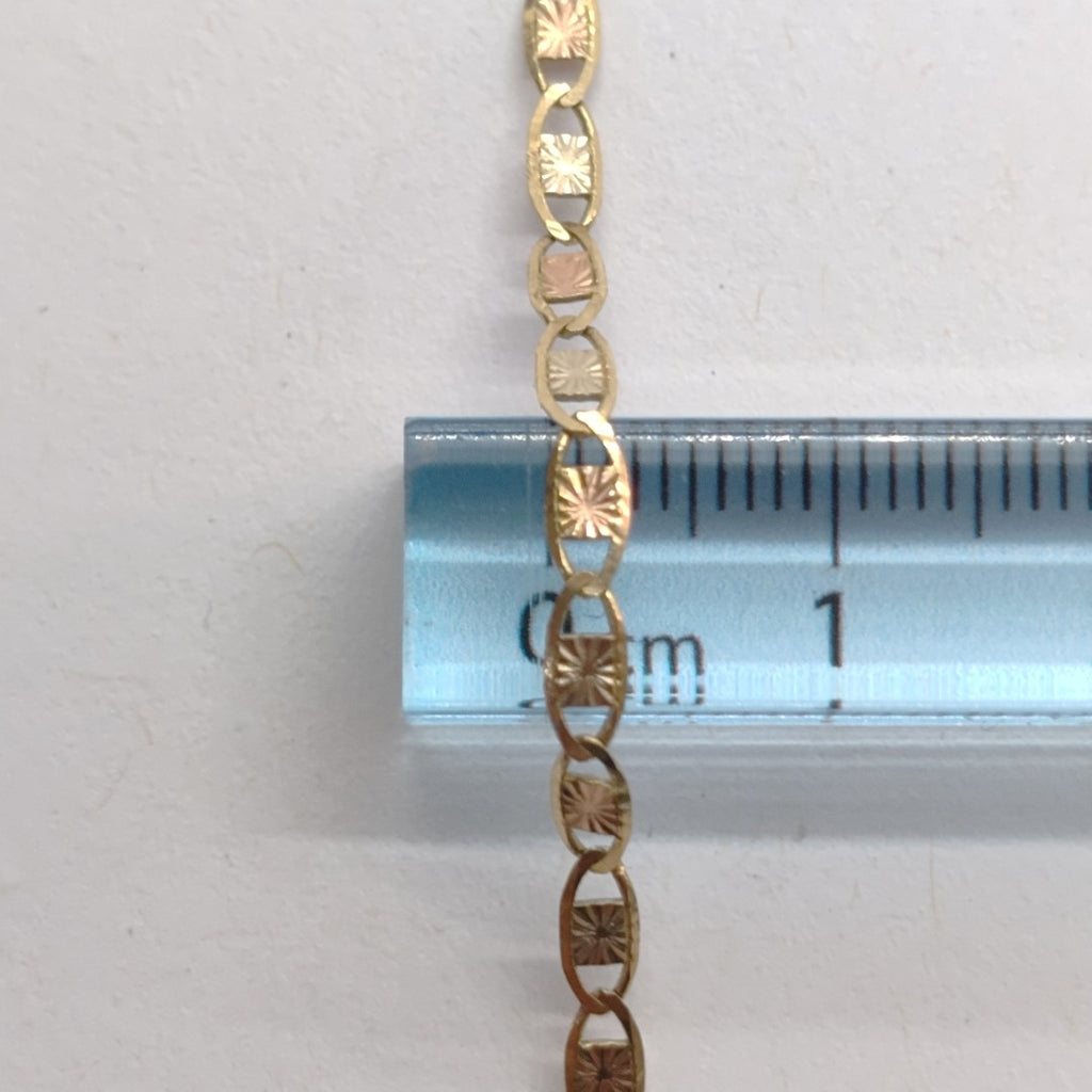 CADENA, DIJE ORO COMBINADO 10 K 5 GRMS (SEMINUEVO)