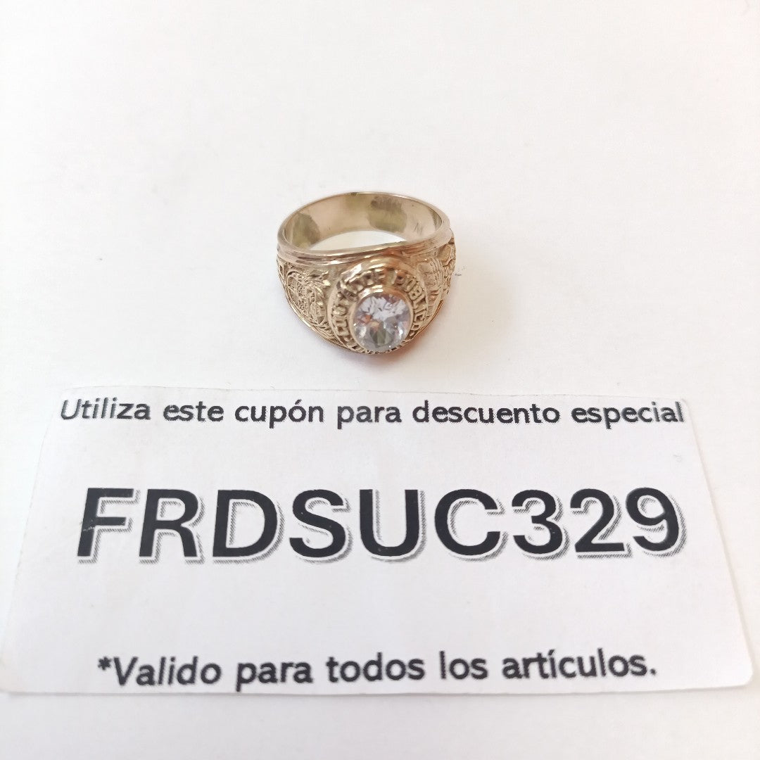 ANILLO DE GRADUACIÓN ORO 8 K 8,50 GRMS (SEMINUEVO)