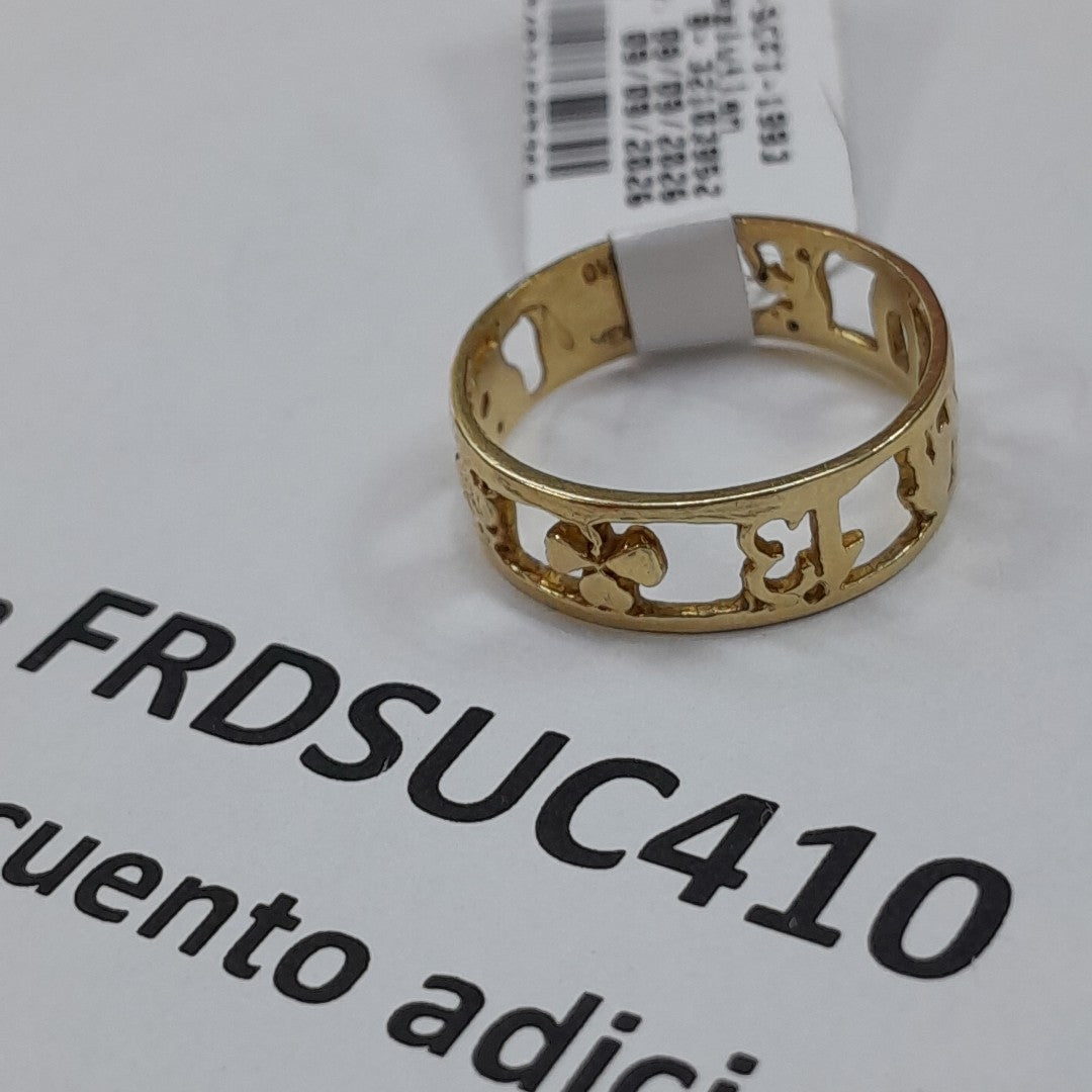 ARGOLLA DE LA SUERTE ORO 14 K 2.5 GRMS (SEMINUEVO)