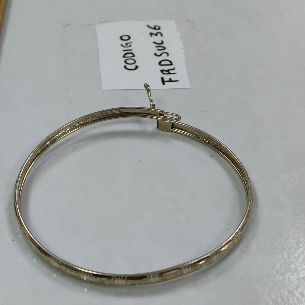 PULSERA RIGIDA ORO, RODIADO 14 K 4.3 GRMS (SEMINUEVO)