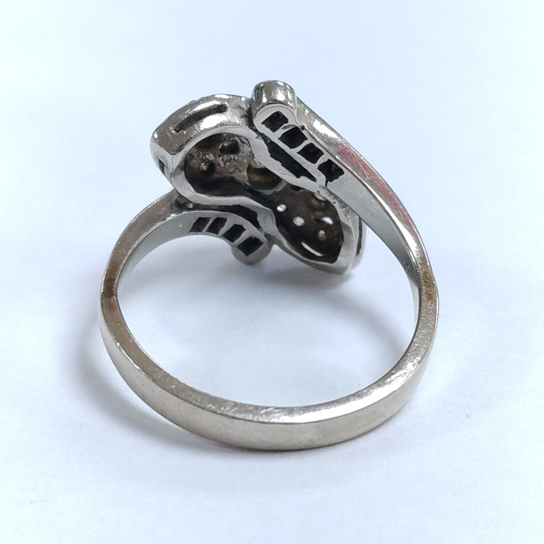 ANILLO ORO BLANCO 14 K 6.7 GRMS (SEMINUEVO)