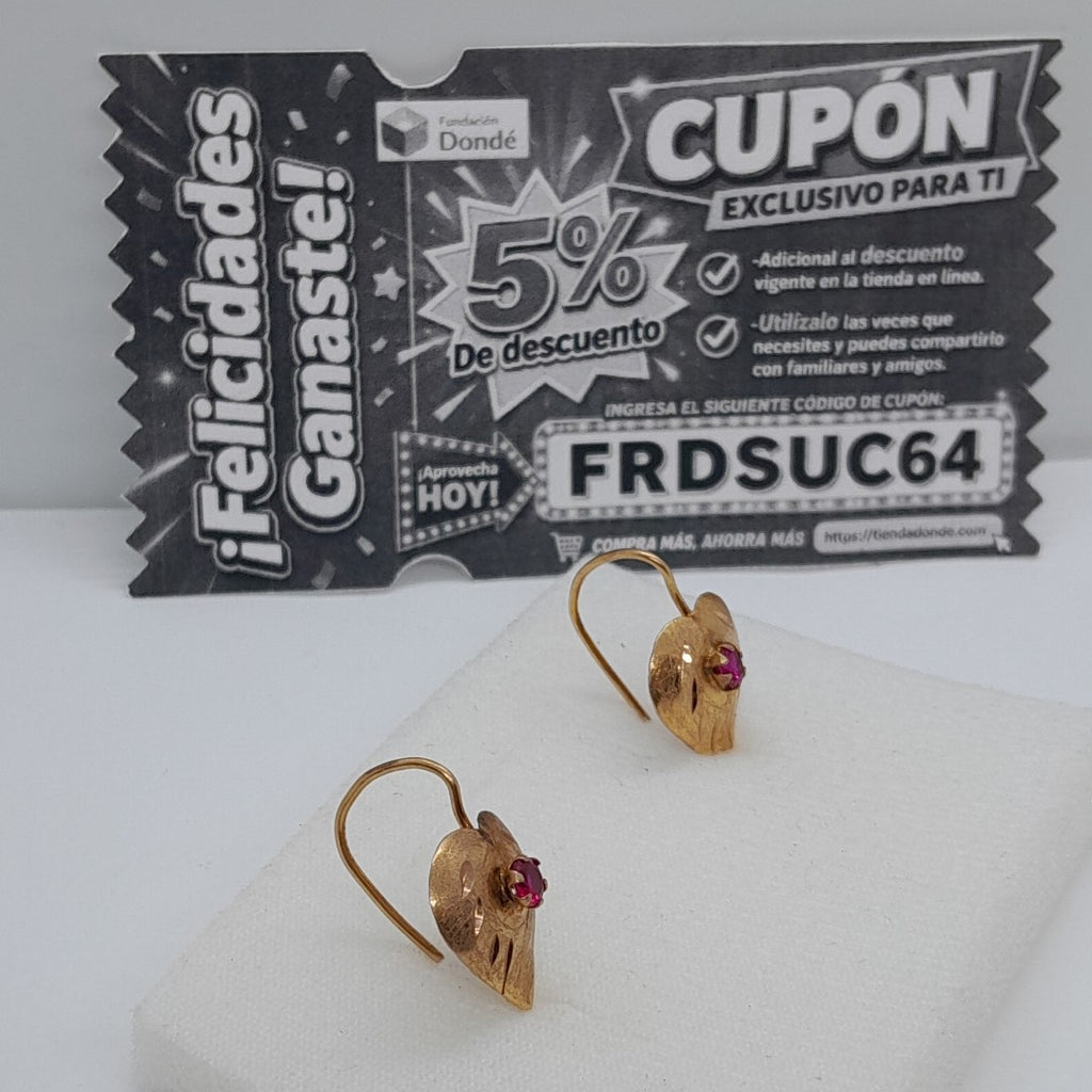 ARETES PAR ORO 10 K 2.6 GRMS (SEMINUEVO)