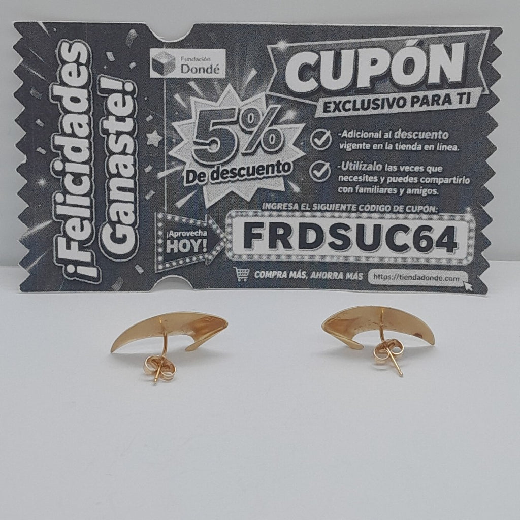 BROQUELES PAR ORO 14 K 1.6 GRMS (SEMINUEVO)