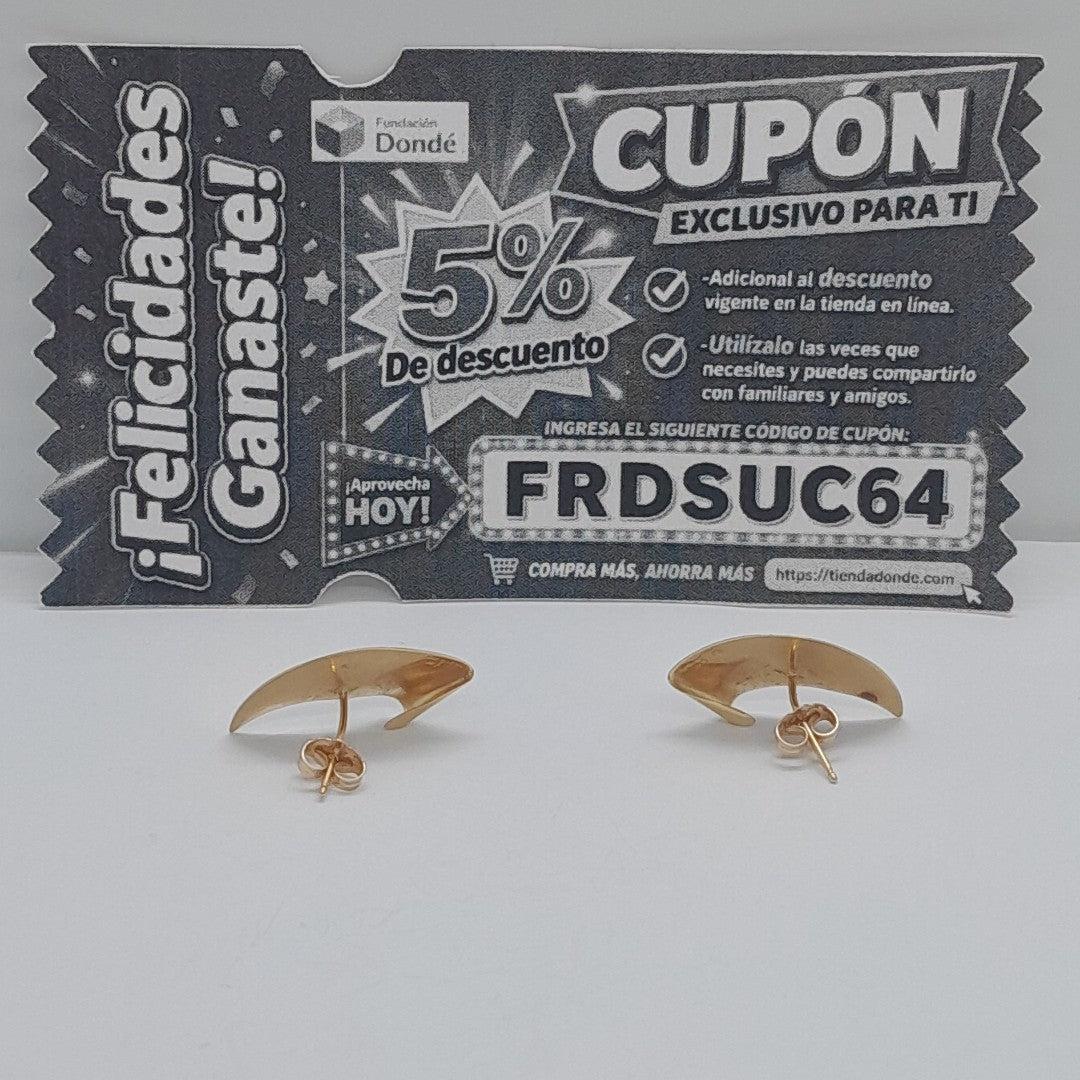 BROQUELES PAR ORO 14 K 1.6 GRMS (SEMINUEVO)