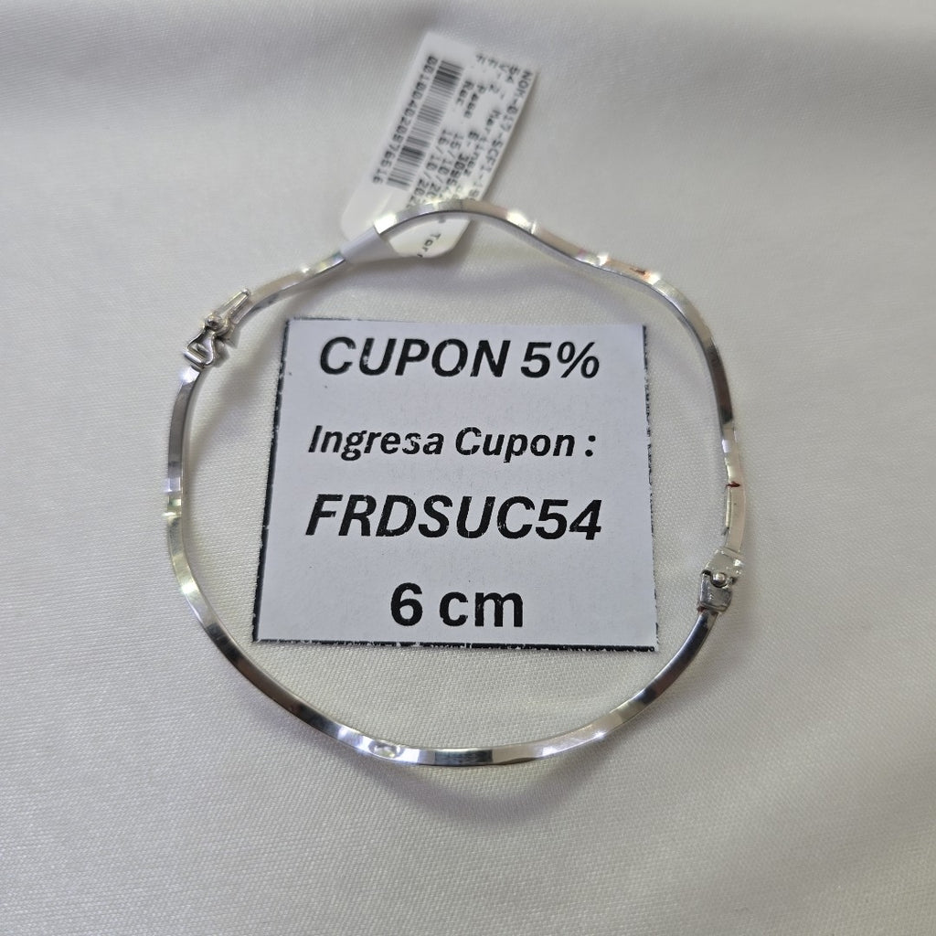 PULSERA RIGIDA ORO BLANCO 14 K 3.2 GRMS (SEMINUEVO)