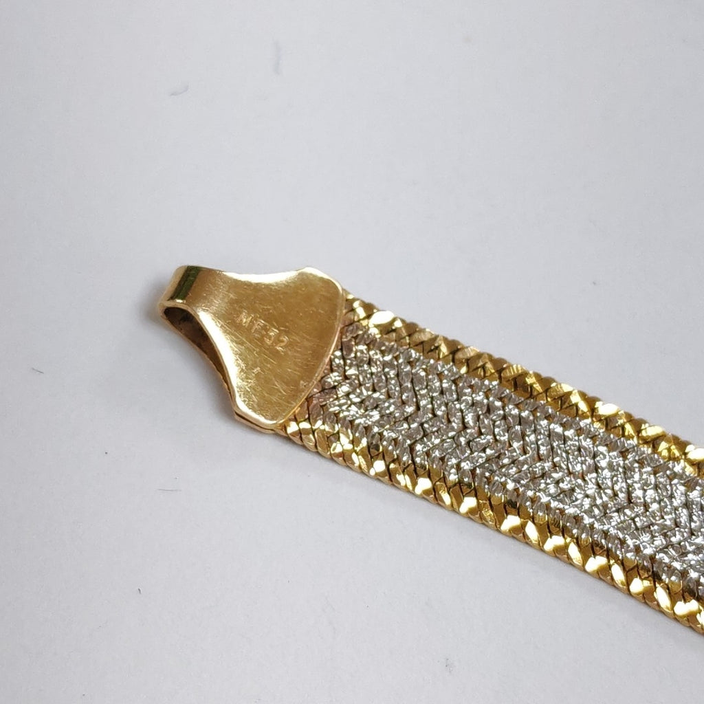 PULSERA ORO COMBINADO 14 K 9.1 GRMS (SEMINUEVO)