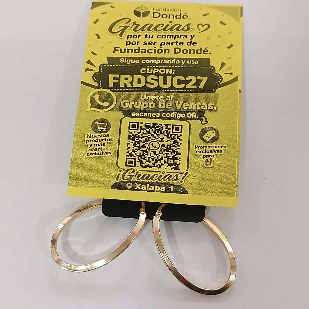 ARRACADAS PAR ORO 14 K 2.7 GRMS (SEMINUEVO)