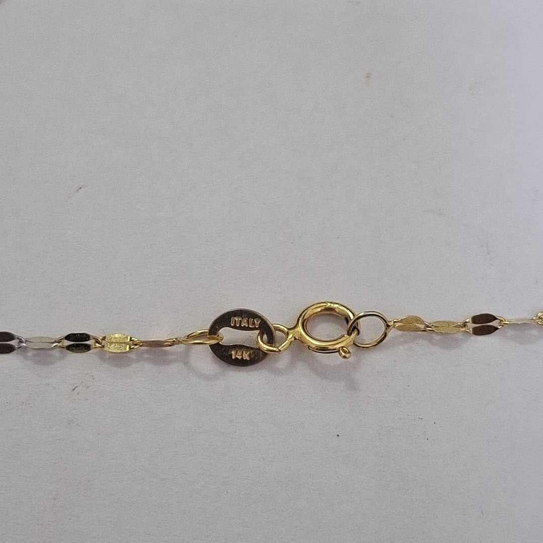 CADENA ORO COMBINADO 14 K 1.3 GRMS (SEMINUEVO)