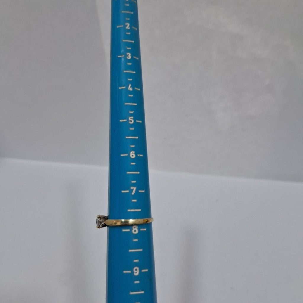 ANILLITO,SOLITARIO ORO 10 K 1,60 GRMS (SEMINUEVO)