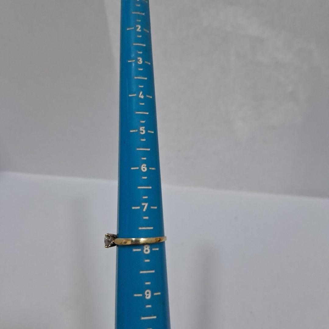 ANILLITO,SOLITARIO ORO 10 K 1,60 GRMS (SEMINUEVO)