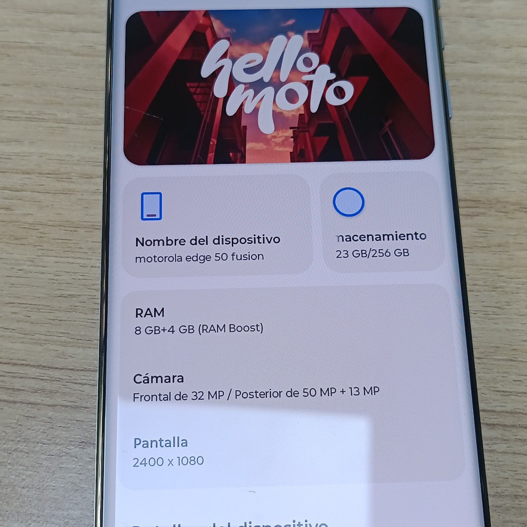 CELULAR MOTOROLA EDGE 50 FUSION XT2429-2 (2024) 256 GB 8 GB RAM (SEMINUEVO)